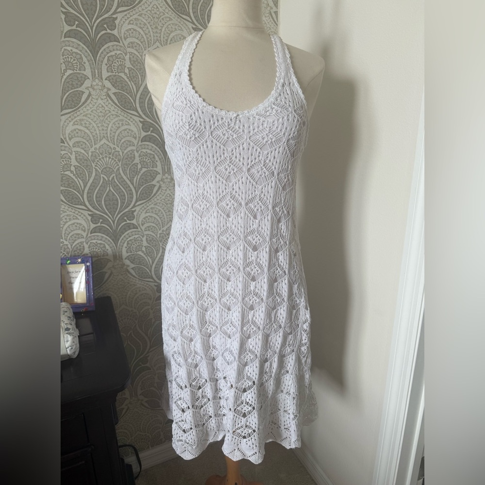 Moda International White Crochet Dress